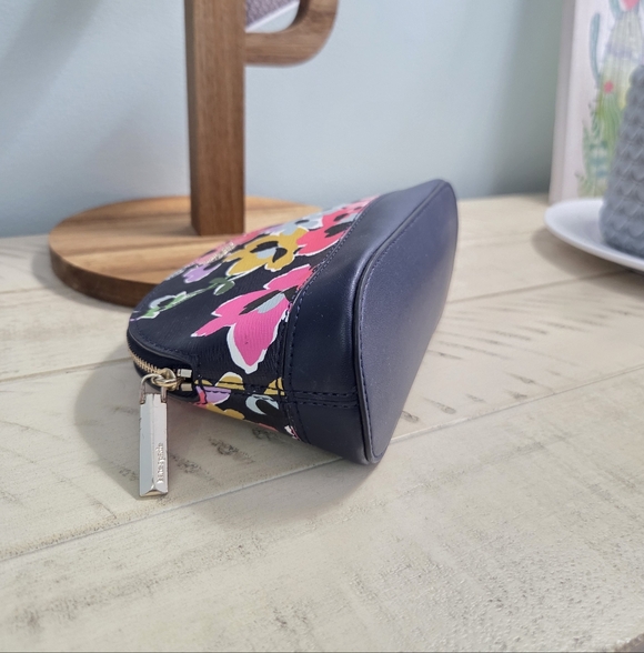 Kate Spade New York Sylvia Wildflower Bouquet Medium Dome Cosmetic Bag, NAVY EUC - Picture 8 of 10